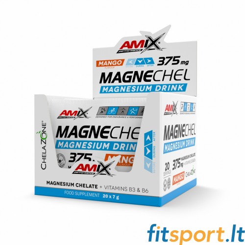 Magnija helāta dzēriens Amix Performance MagneChel 20 x 7 g.  (Magnija bisglicināta helāts) 